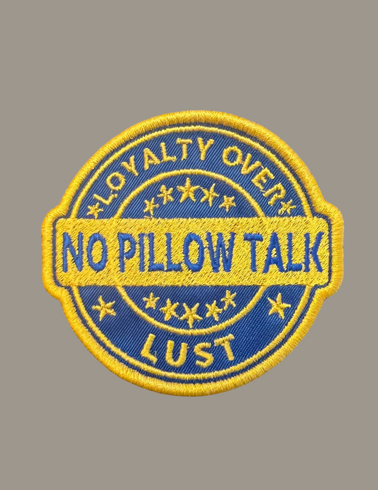 3" No Pillow Talk Patch- Blue & Yellow