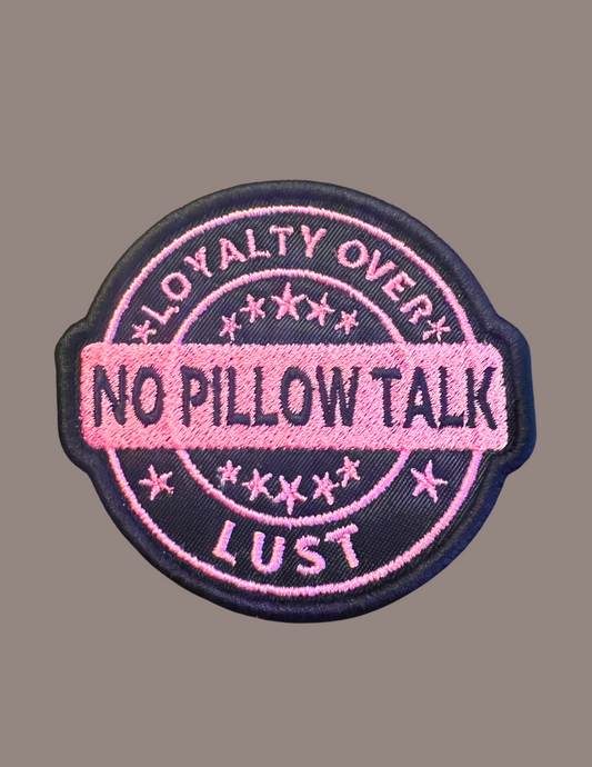 3" No Pillow Talk Patch- Pink & Black