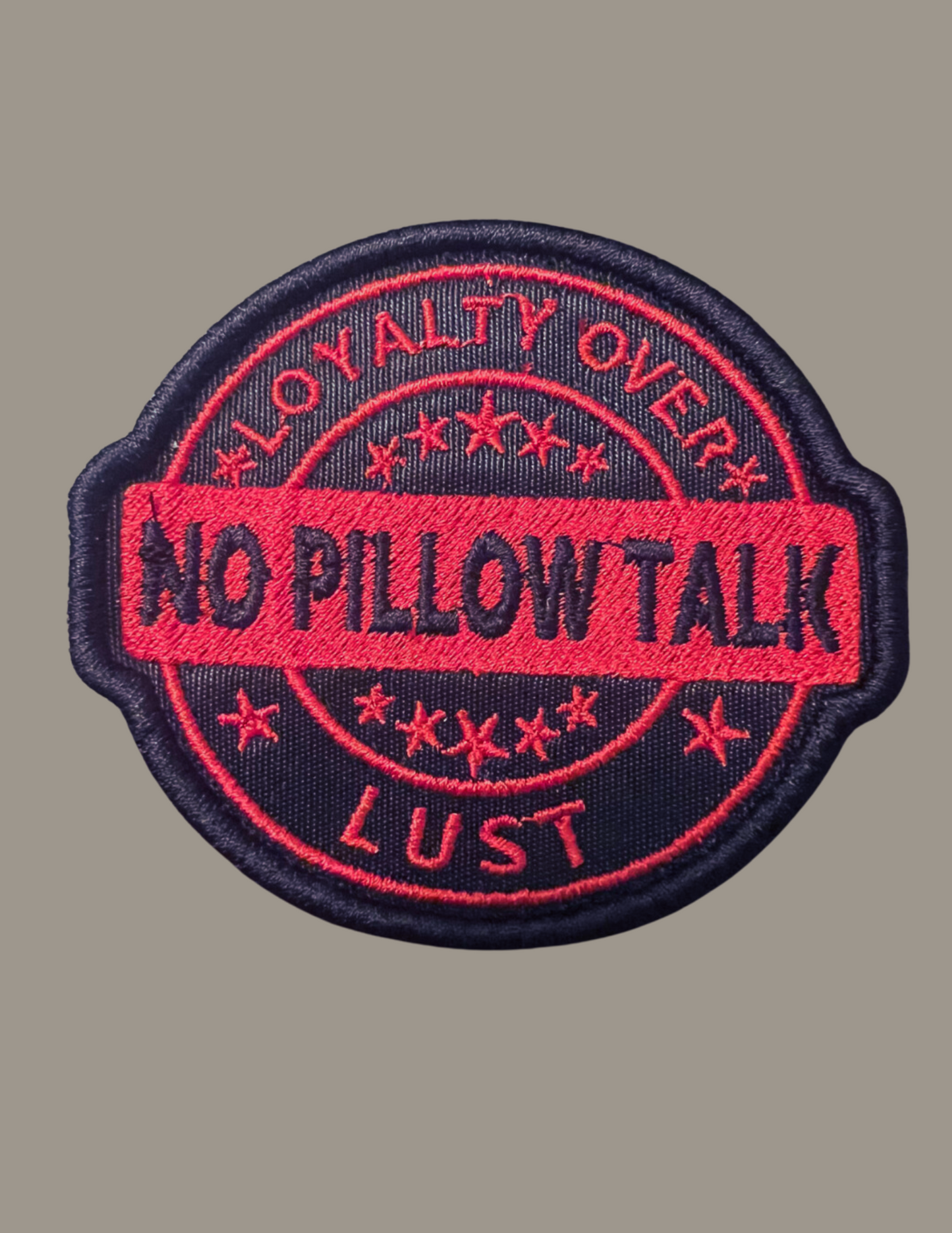 3" No Pillow Talk Patch- Red & Black